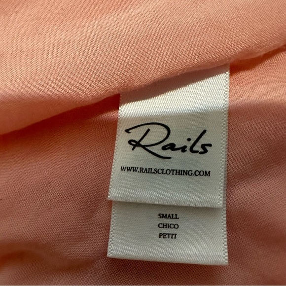 Rails multicolor striped short sleeve lined square neckline dress size small - Picture 3 of 7